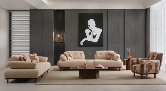 Product img 1, Lois Ahşap Ayaklı Yataklı Koltuk Takımı